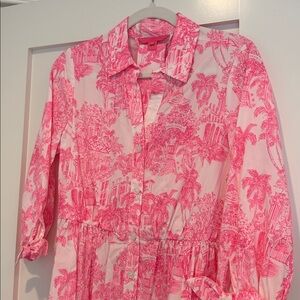 Lilly Pulitzer Vibrant Pink and White Dress